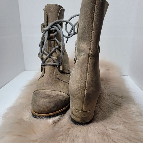 Sorel Women's NL2132 Brown Leather Joan of Arctic Wedge Waterproof Boots 8.5 - Picture 6 of 8